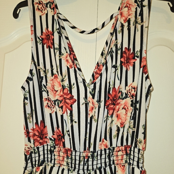 Scobe Jumpsuit Split Leg Floral L - Picture 7 of 8